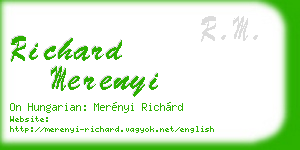richard merenyi business card