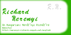 richard merenyi business card